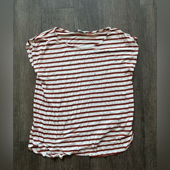 Green Envelope Red and White Striped Tee - Picture 1 of 5